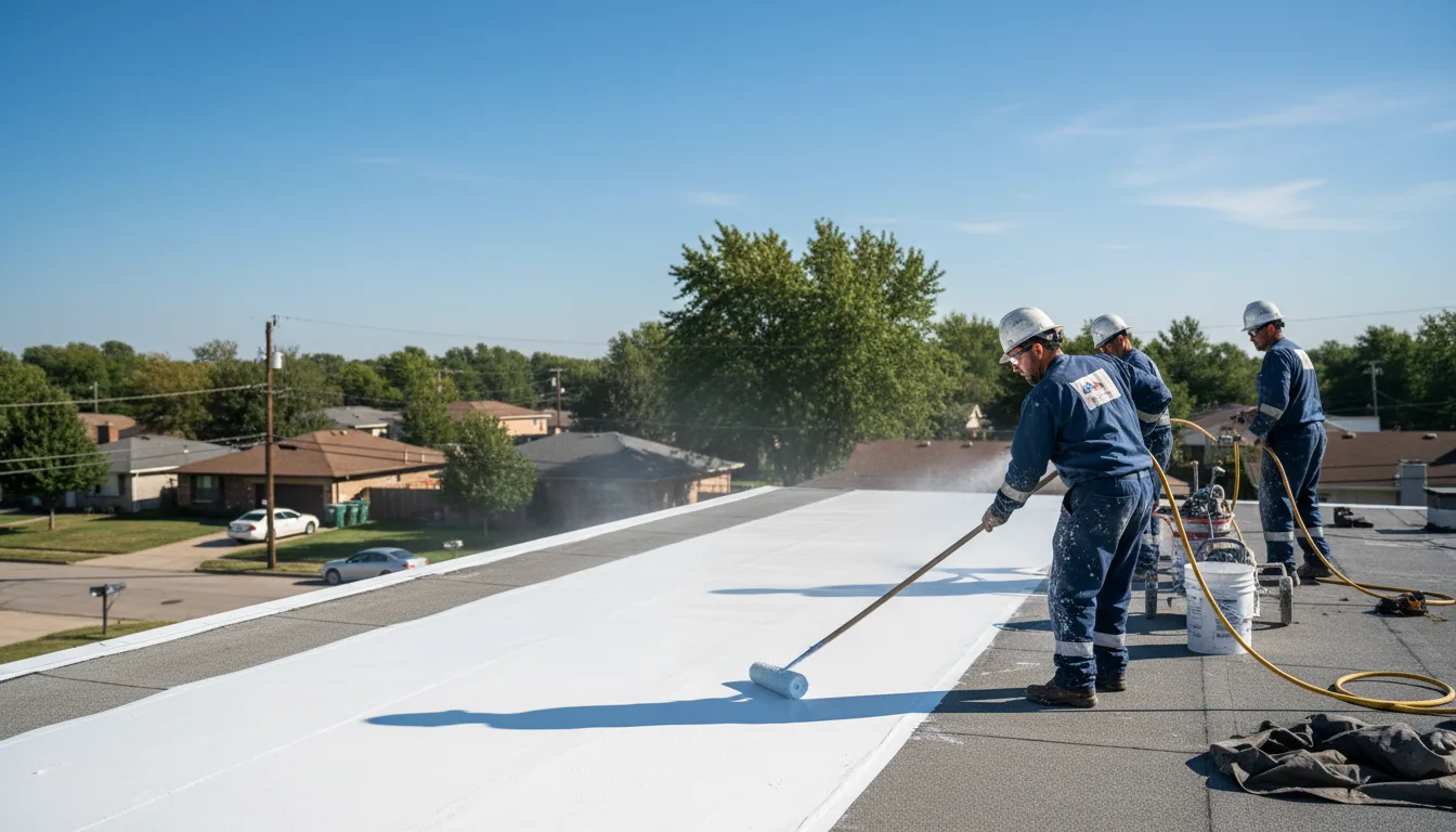 Commercial roof coating in Saint Hedwig, TX near me
